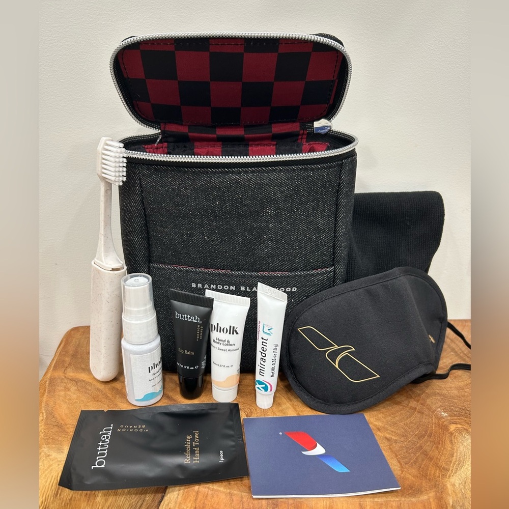 New Brandon Blackwood American Airlines First class amenity kit